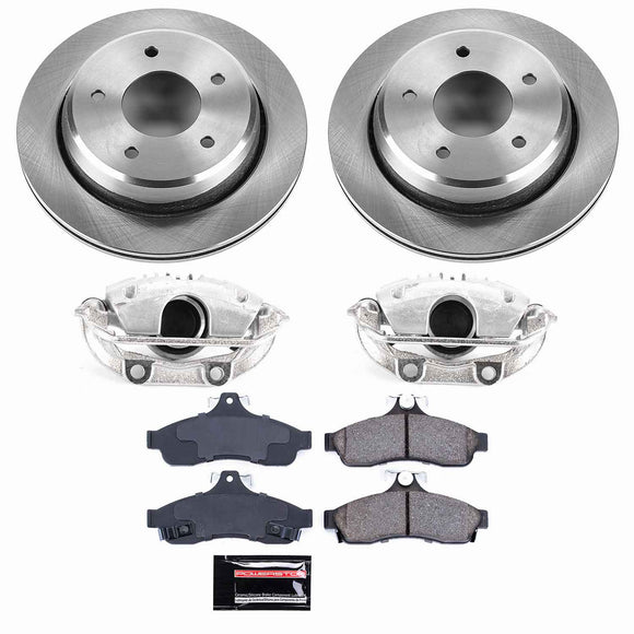 PowerStop OE Stock Replacement Low-Dust Ceramic Brake Pad, Rotor and Caliper Kit