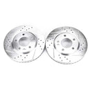 PowerStop Evolution Drilled Slotted Rotors Pair Front For Chrysler Town Country