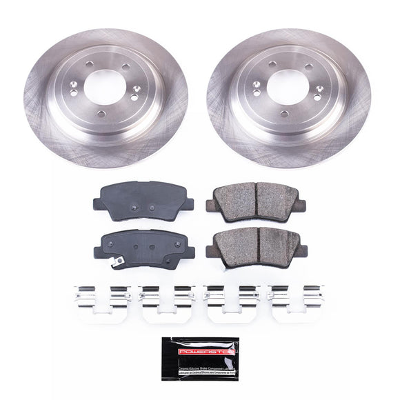 PowerStop Semi-Coated Rotor and Low-Dust Ceramic Brake Pad Kit