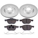 PowerStop Genuine Geomet Coated Rotor and Low-Dust Ceramic Brake Pad Kit