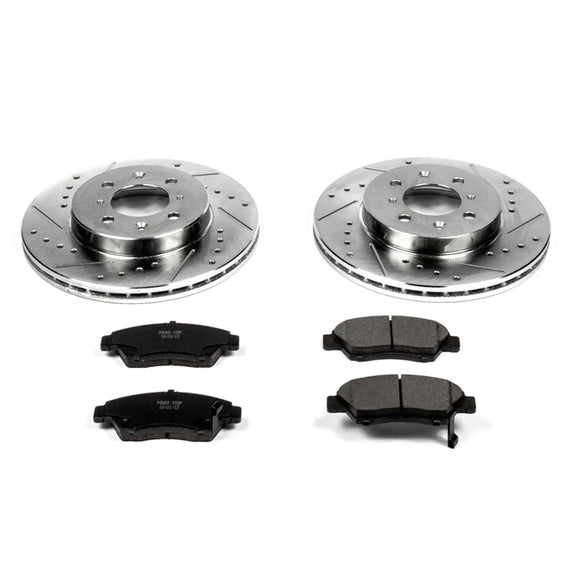 PowerStop Z23 Daily Driver Carbon-Fiber Ceramic Brake Pad and Drilled & Slotted