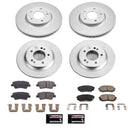 PowerStop Genuine Geomet Coated Rotor and Low-Dust Ceramic Brake Pad Kit