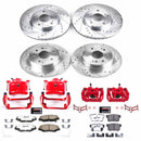 PowerStop Z26 Street Performance Ceramic Brake Pad, Drilled Slotted Rotor, and C