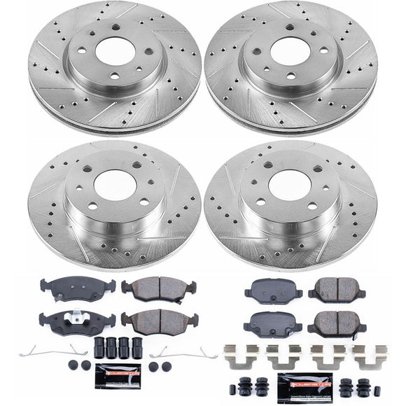 PowerStop Z23 Daily Driver Carbon-Fiber Ceramic Brake Pad and Drilled & Slotted