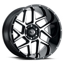 20x12 Vision 360 Sliver Gloss Black Machined Face 6x139.7 ET-55 CB106.2