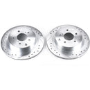 PowerStop Evolution Drilled Slotted Rotors Pair Rear For Nissan 300ZX
