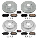 PowerStop Genuine Geomet Coated Rotor and Low-Dust Ceramic Brake Pad Kit