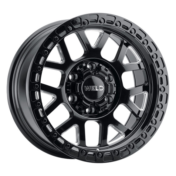 17x10 WELD Off-Road Cinch Black Milled 6x135 6x139.7 ET-25 CB106.1 Wheel Rim