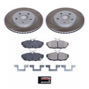 PowerStop Semi-Coated Rotor and Low-Dust Ceramic Brake Pad Kit