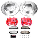 PowerStop Z36 Truck and SUV Ceramic Brake Pad, Drilled & Slotted Rotor, and Cali
