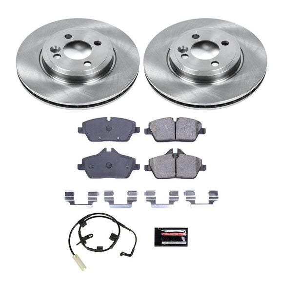 PowerStop OE Stock Replacement Low-Dust Ceramic Brake Pad and Rotor Kit