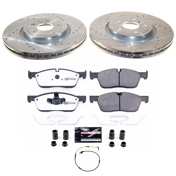 PowerStop Z36 Carbon-Fiber Ceramic Brake Pad with Drilled and Slotted Rotor Kit