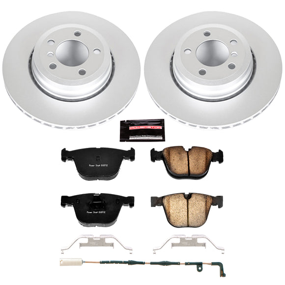 PowerStop Genuine Geomet Coated Rotor and Carbon-Fiber Ceramic Brake Pad Kit