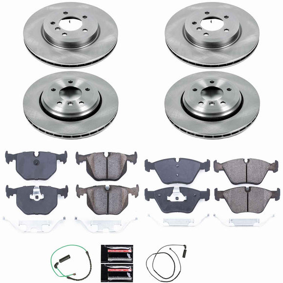 PowerStop OE Stock Replacement Low-Dust Ceramic Brake Pad and Rotor Kit