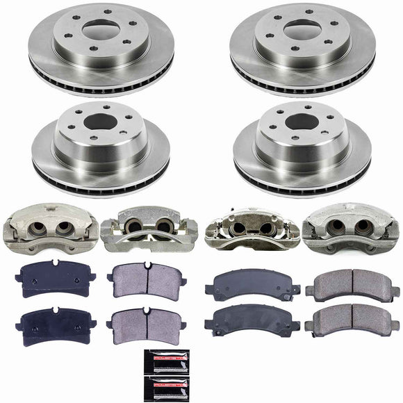 PowerStop OE Stock Replacement Low-Dust Ceramic Brake Pad, Rotor and Caliper Kit