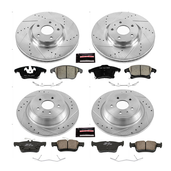 PowerStop Z23 Daily Driver Carbon-Fiber Ceramic Brake Pad and Drilled & Slotted