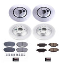 PowerStop Genuine Geomet Coated Rotor and Low-Dust Ceramic Brake Pad Kit