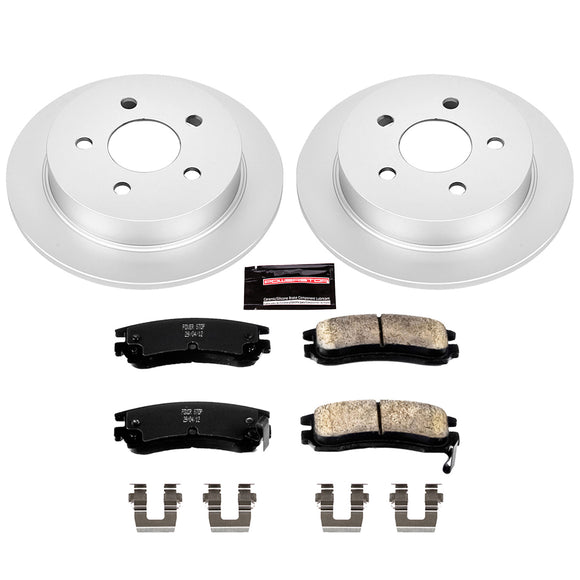 PowerStop Genuine Geomet Coated Rotor and Low-Dust Ceramic Brake Pad Kit
