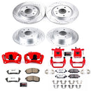 PowerStop Z26 Street Performance Ceramic Brake Pad, Drilled Slotted Rotor, and C