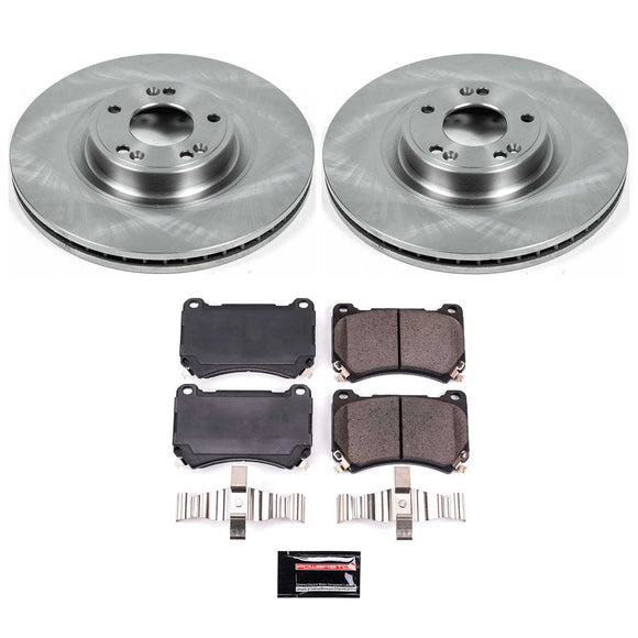 PowerStop OE Stock Replacement Low-Dust Ceramic Brake Pad and Rotor Kit
