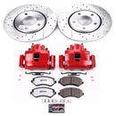 PowerStop Z36 Truck and SUV Ceramic Brake Pad, Drilled & Slotted Rotor, and Cali