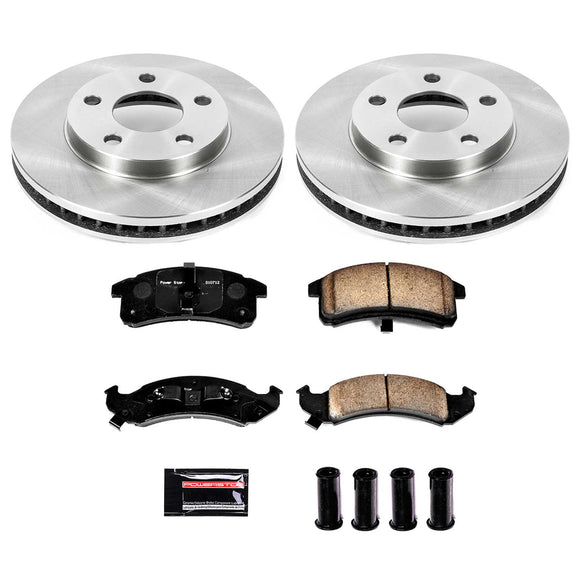 PowerStop OE Stock Replacement Low-Dust Ceramic Brake Pad and Rotor Kit