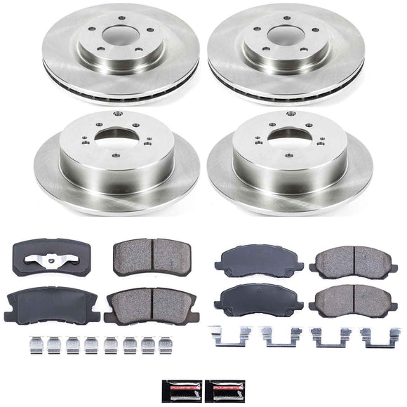 PowerStop OE Stock Replacement Low-Dust Ceramic Brake Pad and Rotor Kit