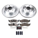 PowerStop Z36 Carbon-Fiber Ceramic Brake Pad with Drilled and Slotted Rotor Kit