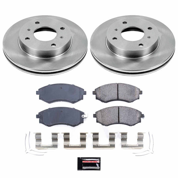 PowerStop OE Stock Replacement Low-Dust Ceramic Brake Pad and Rotor Kit