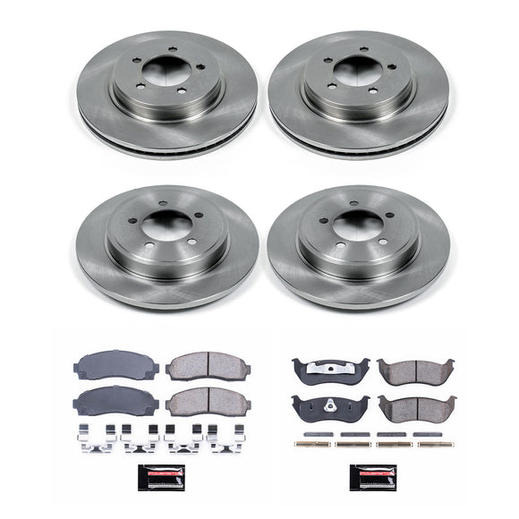 PowerStop OE Stock Replacement Low-Dust Ceramic Brake Pad and Rotor Kit