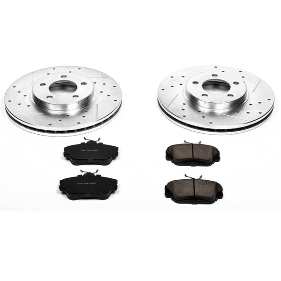 PowerStop Z23 Daily Driver Carbon-Fiber Ceramic Brake Pad and Drilled & Slotted