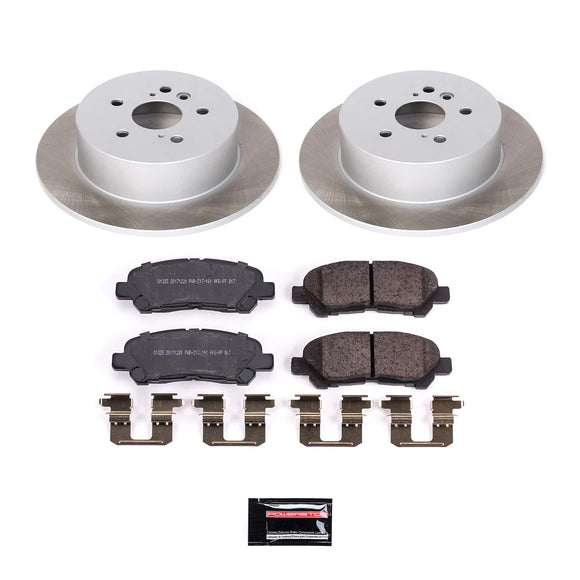 PowerStop Semi-Coated Rotor and Low-Dust Ceramic Brake Pad Kit