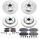 PowerStop Genuine Geomet Coated Rotor and Low-Dust Ceramic Brake Pad Kit