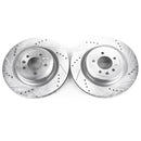 PowerStop Evolution Drilled Slotted Rotors Pair Rear For LRover Range Rover