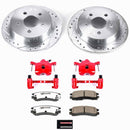 PowerStop Z26 Street Performance Ceramic Brake Pad, Drilled Slotted Rotor, and C