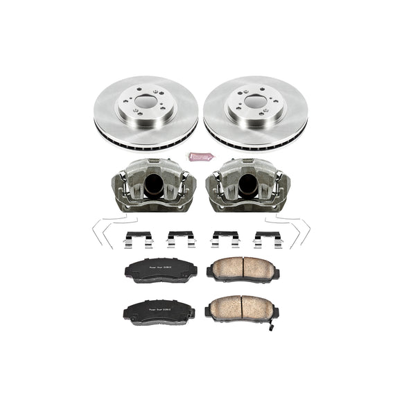 PowerStop OE Stock Replacement Low-Dust Ceramic Brake Pad, Rotor and Caliper Kit