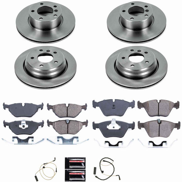 PowerStop OE Stock Replacement Low-Dust Ceramic Brake Pad and Rotor Kit
