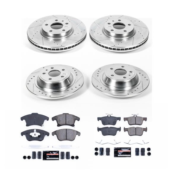 PowerStop Z23 Daily Driver Carbon-Fiber Ceramic Brake Pad and Drilled & Slotted