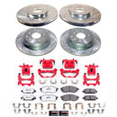PowerStop Z26 Street Performance Ceramic Brake Pad, Drilled Slotted Rotor, and C