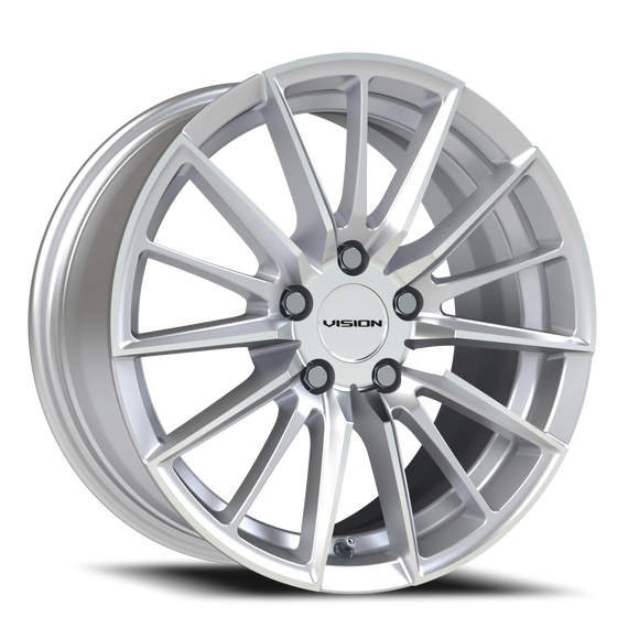 16x7.5 Vision 473 Axis Hyper Silver Machined 5x108 5x4.25 ET38 Wheel Rim