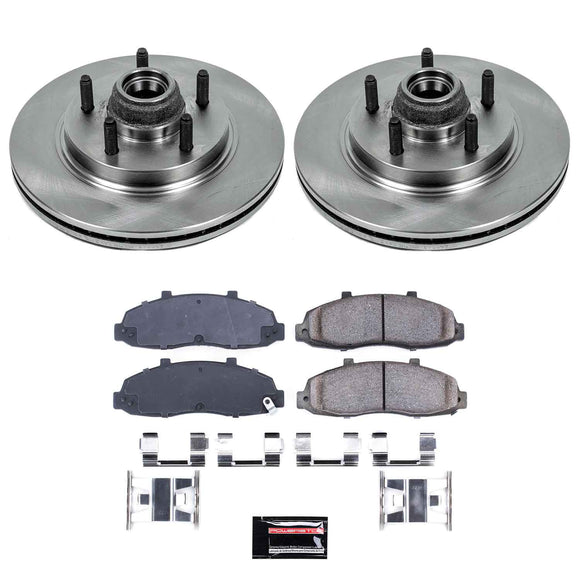PowerStop OE Stock Replacement Low-Dust Ceramic Brake Pad and Rotor Kit