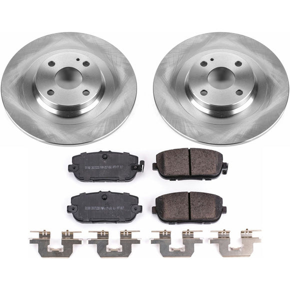 PowerStop OE Stock Replacement Low-Dust Ceramic Brake Pad and Rotor Kit