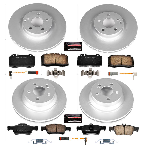 PowerStop Genuine Geomet Coated Rotor and Carbon-Fiber Ceramic Brake Pad Kit
