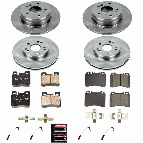 PowerStop OE Stock Replacement Low-Dust Ceramic Brake Pad and Rotor Kit