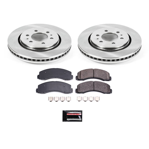 PowerStop OE Stock Replacement Low-Dust Ceramic Brake Pad and Rotor Kit