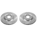 PowerStop Evolution Drilled Slotted Rotors Pair Front For Jeep Cherokee
