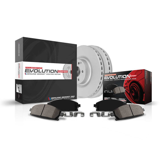 PowerStop Genuine Geomet Coated Rotor and Carbon-Fiber Ceramic Brake Pad Kit
