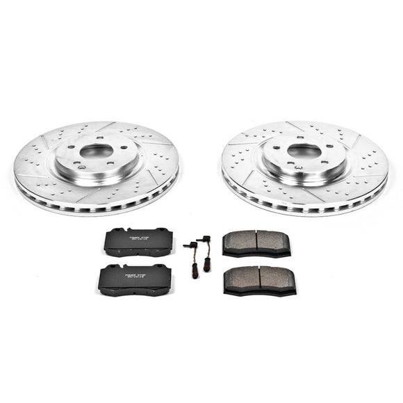PowerStop Z23 Daily Driver Carbon-Fiber Ceramic Brake Pad and Drilled & Slotted