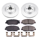 PowerStop Genuine Geomet Coated Rotor and Low-Dust Ceramic Brake Pad Kit