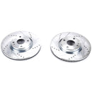 PowerStop Evolution Drilled Slotted Rotors Pair Front For Mazda MX-5 Miata